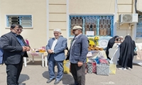 حضور محمد حسن عاقل منش رئیس کمیسیون گردشگری شورای اسلامی شهر رشت در بازارچه کسب و کار به مناسبت هفته مشاغل در دبیرستان دخترانه آزادی و با همکاری مسجد حجتیه النصر