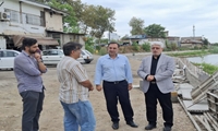 بازدید محمدحسن عاقل منش رییس کمیسیون گردشگری شورای اسلامی شهر رشت از روند اجرایی احداث رینگ پهنه سوم  استخر عینک 
