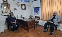 دیدار و گفتگو محمدحسن عاقل منش عضو شورای اسلامی شهر رشت با دکتر عباس شرفی ماسوله مدیرعامل کتابخانه ملی رشت و بازدید از مراحل ساخت مخزن جدید این کتابخانه ارزشمند