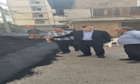 بازدید دکتر سید شمس شفیعی رئیس کمیسیون برنامه، بودجه و حقوقی شورای اسلامی شهر رشت از آسفالت کوچه های زنده دل ۱ و ۲ و فرعی های آن واقع در منطقه ۵