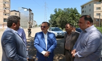بازدید میدانی دکتر محمد حسین واثق کارگرنیا رئیس شورای اسلامی شهر رشت به همراه مهندس یزدانی شهردار منطقه یک رشت از پروژه خیابان درفک و مسیر میدان نبوت به کوی حسینی