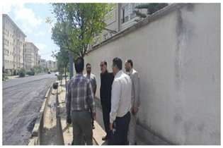 بازدید دکتر سیدشمس شفیعی رئیس کمیسیون برنامه، بودجه و حقوقی شورای اسلامی شهر رشت از اجرای آسفالت کوی ایثارگران مسکن مهر